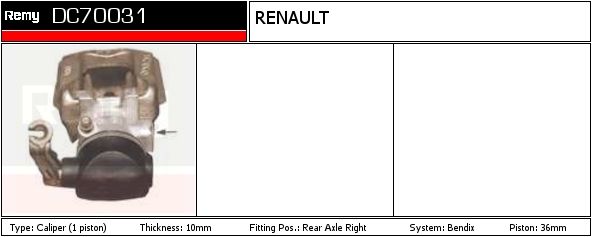 DELCO REMY Bremžu suports DC70067